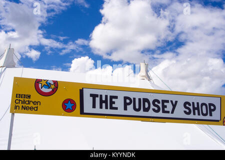 The Pudsey shop at Carfest North in the grounds of Bolesworth Castle, Cheshire, UK. Stock Photo