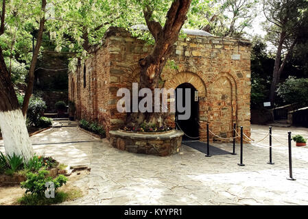 Selçuk, Turkey - April 21, 2008: View of the House of the Virgin Mary - chapel, located near the ancient city of Ephesus. Stock Photo