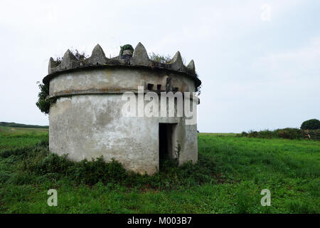 Old farm buildings at Villamil near Tapia de Casariego in Spain Stock Photo