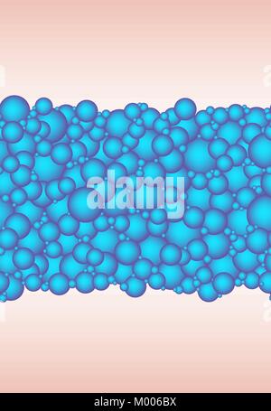 Vector Abstract geometric shape from blue circles. Stock Vector