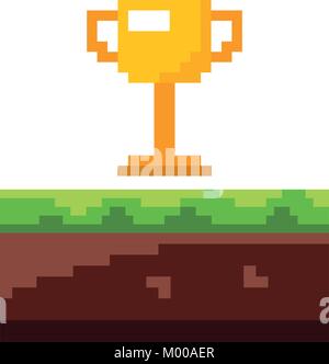 pixelated trophy cup award game Stock Vector Image & Art - Alamy
