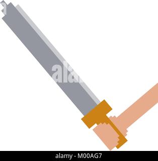 war medieval weapon game pixel art vector illustration Stock Vector ...