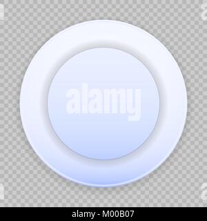 Blue plate on transparent background Vector Stock Vector