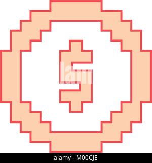 Bank building pixel art. 8 bit building Vector illustration Stock ...