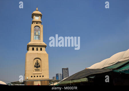 Clock Tower, Chatuchak Market, Bangkok, Thailand Stock Photo