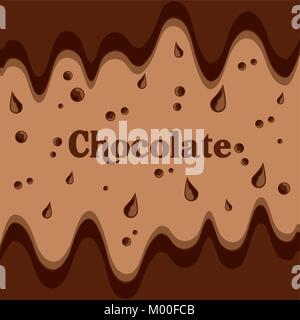 melted chocolate streams dripping image Stock Vector