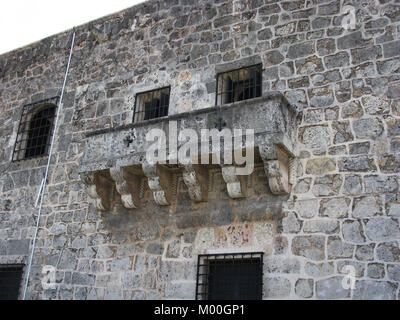 Santo Domingo, officially Santo Domingo de Guzmán, is the capital of the Dominican Republic. Caribbean Zona Colonial Balcony Stock Photo