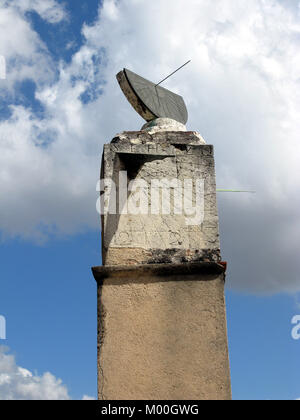 Santo Domingo, officially Santo Domingo de Guzmán, is the capital of the Dominican Republic. Caribbean Zona Colonial - Sun Dial Stock Photo