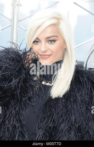 NEW YORK, NY - JANUARY 16: Bebe Rexha visits The Empire State Building on January 16, 2018 in New York City   People:  Bebe Rexha Stock Photo