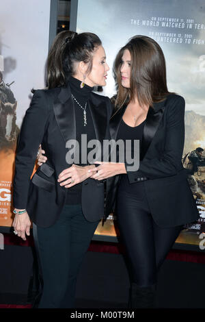 NEW YORK, NY - JANUARY 16:  Lynda Carter, Jessica Altman attend the '12 Strong' World Premiere at Jazz at Lincoln Center on January 16, 2018 in New York City.   People:  Lynda Carter, Jessica Altman Stock Photo