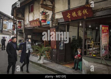 Chongqing, Chongqing, China. 18th Jan, 2018. Chongqing, CHINA-15th January 2018: The Pianyan Ancient Town is located in Jindaoxia Town, southwest China's Chongqing. Credit: SIPA Asia/ZUMA Wire/Alamy Live News Stock Photo