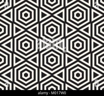 Vector seamless pattern. Modern stylish abstract texture. Repeating geometric tiling from striped elements  Stock Vector