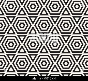 Vector seamless pattern. Modern stylish abstract texture. Repeating geometric tiling from striped elements  Stock Vector