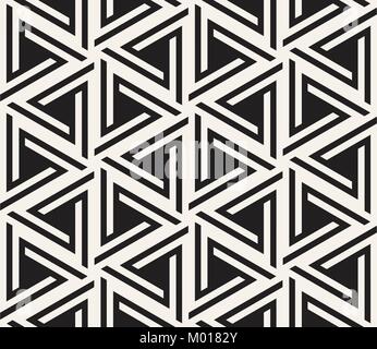Vector seamless pattern. Modern stylish abstract texture. Repeating geometric tiling from striped elements  Stock Vector