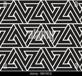 Vector seamless pattern. Modern stylish abstract texture. Repeating geometric tiling from striped elements  Stock Vector