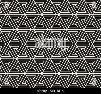 Vector seamless pattern. Modern stylish abstract texture. Repeating geometric tiling from striped elements  Stock Vector