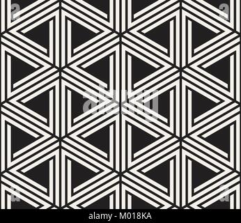 Vector seamless pattern. Modern stylish abstract texture. Repeating geometric tiling from striped elements  Stock Vector