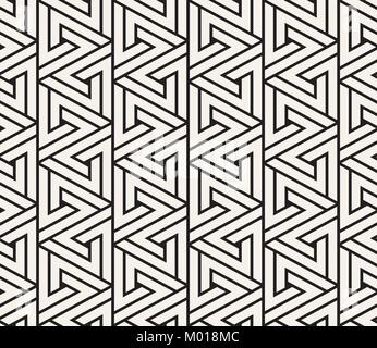 Vector seamless pattern. Modern stylish abstract texture. Repeating geometric tiling from striped elements  Stock Vector