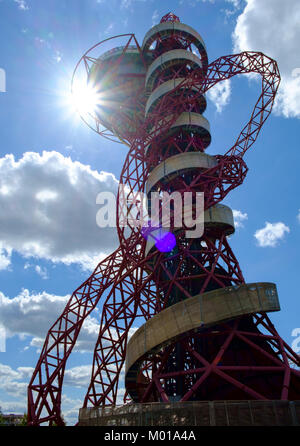 Arcelor Mittal Orbit tower, Olympic park London Stock Photo