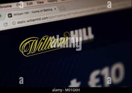William Hill website Stock Photo