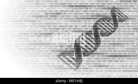 DNA binary code future computer technology concept. Genome science structure modified GMO engineering molecular symbol sign medicine coding gene banner template vector illustration Stock Vector
