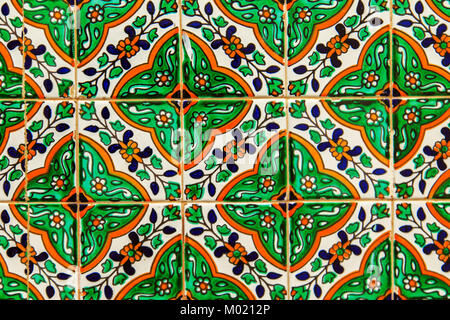 Gorgeous seamless patchwork pattern from colorful Tunisian tiles. Stock Photo