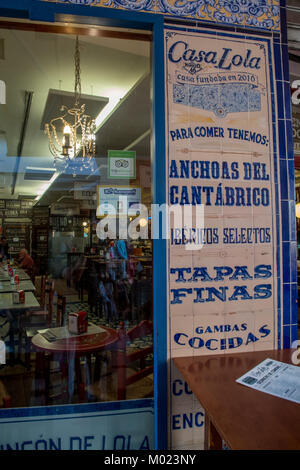 Traditional tapas bar in Malaga Stock Photo