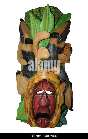 Costa Rica Boruca Indian Mask With Southern Tamandua Stock Photo