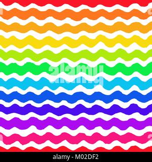 Irregular Wave Rainbow Pattern Stock Vector