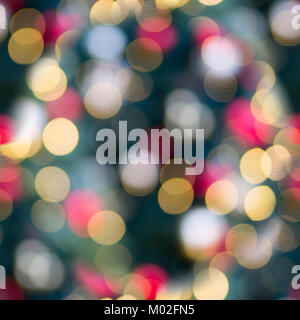 seamless bokeh of christmas colored lights texture. background. Stock Photo