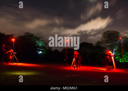 Ulf Pedersen's Installation Art piece Telescopes Stock Photo
