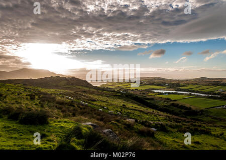 Donegal landscape on 'Wild Atlantic Way' near Ardara Stock Photo