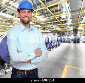 ingenieur works in the printing industry - production of daily newspapers in a large print shop Stock Photo