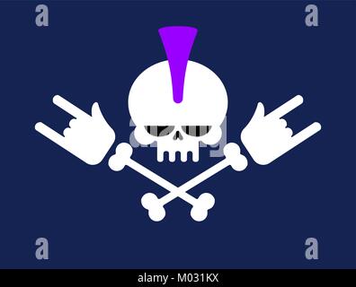 Vector Zombie Punk Scary head zombie punk black and white vector illustrations for your ...