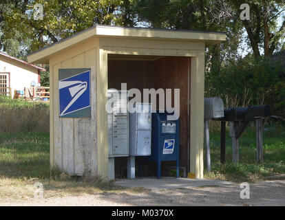 Brownlee, Nebraska mailboxes Stock Photo