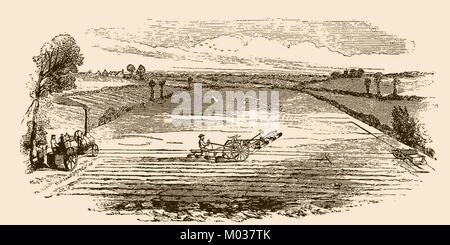 Agriculture in Britain in the 1800's - Ploughing on an English farm in ...