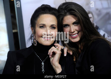 Lynda Carter and her daughter Jessica Altman attend the '12 Strong' World Premiere at Jazz at Lincoln Center on January 16, 2018 in New York City. Stock Photo