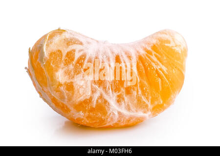 A segment of mandarin isolated on white. Stock Photo