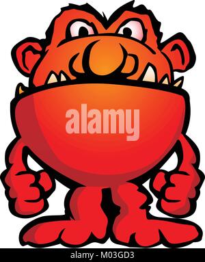 Silly Alien Monster Creature Cartoon Vector Illustration Stock Vector