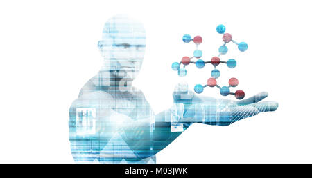 Futuristic Science Research as a Art Concept Stock Photo