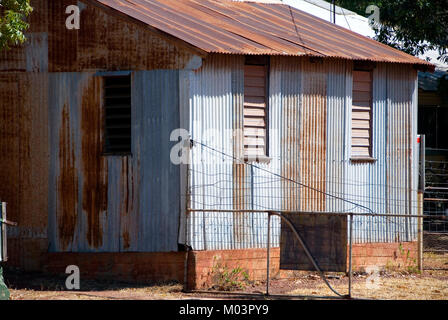 Old corrugated iron shed Normanton, Queensland Stock Photo