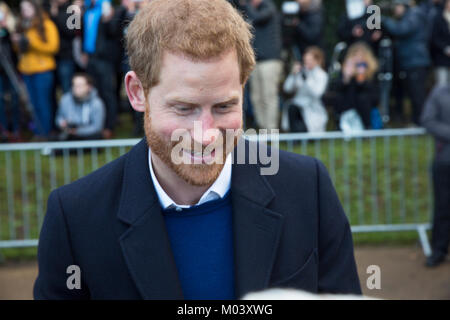 Cardiff, Wales, UK. 18th Jan, 2018. Prince Harry and Ms Meghan Markle greeting fans as they visit cardiff castle. Credit: Sian Reekie/Alamy Live News Stock Photo