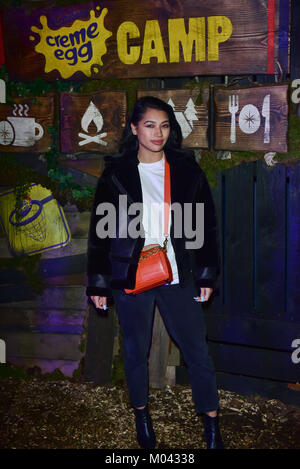 London, UK. 17th Jan, 2018. Celebrates arrives at the Creme Egg Camp - grand opening at its Shoreditch pop-up with an evening of themed cocktails and treats on 18th January 2018, London, UK. Credit: See Li/Alamy Live News