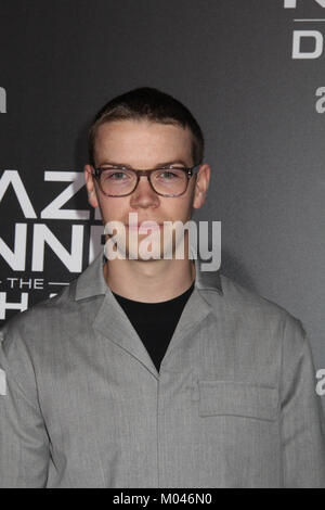 Will Poulter  01/18/2018 Red Carpet Fan Screening of 'Maze Runner: The Death Cure' held at AMC Century City 15 at Westfield Century City Mall in Los Angeles, CA Photo by Izumi Hasegawa / HollywoodNewsWire.co Stock Photo