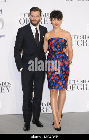 Jamie Dornan and Amelia Warner attend the UK Premiere of Fifty Shades Of Grey at Odeon Leicester Square in London. 12th February 2015 © Paul Treadway Stock Photo