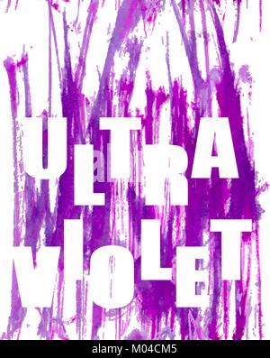 ultra violet watercolor abstract background with typography Stock Vector