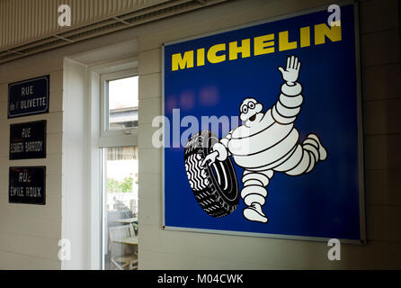 Michelin tyres metal sign Stock Photo