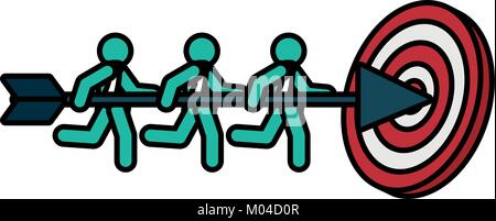 pictogram teamwork design Stock Vector