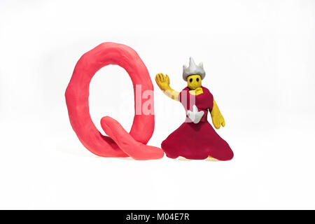 Letters made from Play Clay with some visualizations. High quality photo. Stock Photo