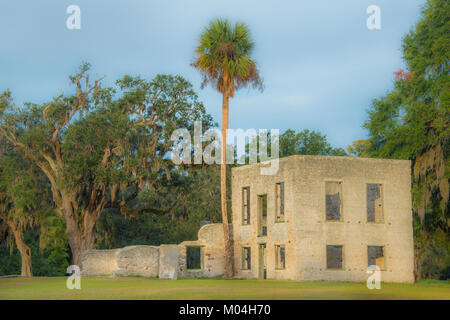 Tabby House, Spring Island, South Carolina, USA, by Bill Lea/Dembinsky Photo Assoc Stock Photo